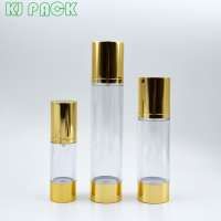 Free sample 15ml 30ml 50ml aluminum cosmetic airless pump bottle