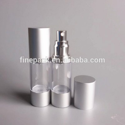 Silver or gold color 15ml 30ml 50ml airless sprayer bottle