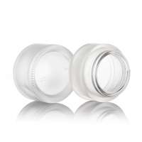 Empty Cosmetic Container 30ml 50ml Glass Cream Jar For Skincare Jar